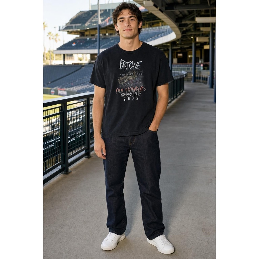 Dodgers Fan Shirt Men's 2XL Black Pantone 294 San Francisco Takeover Tour 2022